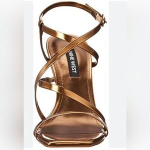 Nine West Women's Metallic Bronze Strappy Heels